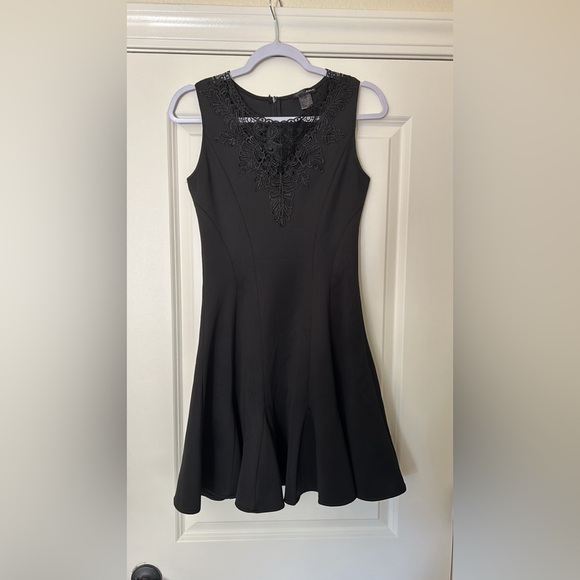 Aqua Black Lace Detail Dress Size M - Picture 2 of 10